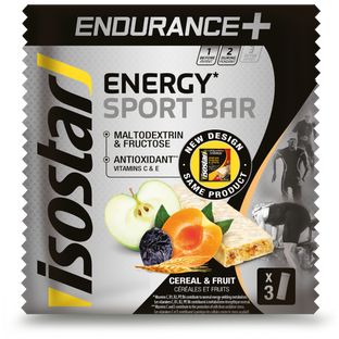 ISOSTAR ENDURANCE+ ENERGY SPORT BAR CEREAL & FRUIT 3PACK