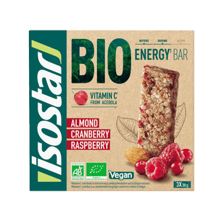 ISOSTAR Bio energy sport bar almond cranberry raspberry