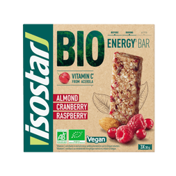 ISOSTAR Bio energy sport bar almond cranberry raspberry