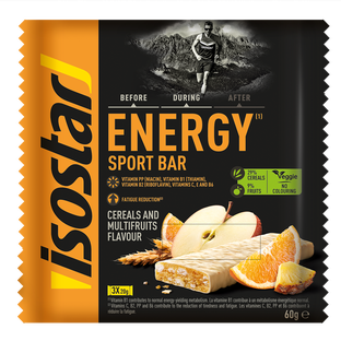 ISOSTAR ENERGY SPORT BARS CEREALS & MULTIFRUITS