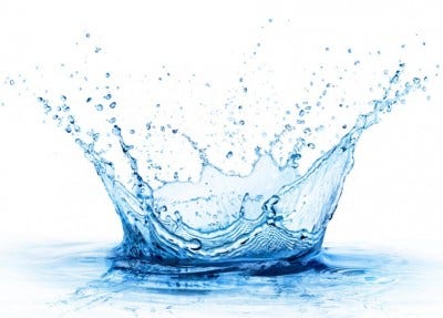 waterdruppel spat uit een